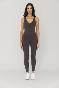 Thumbnail for Amara Dark Cocoa Jumpsuit
